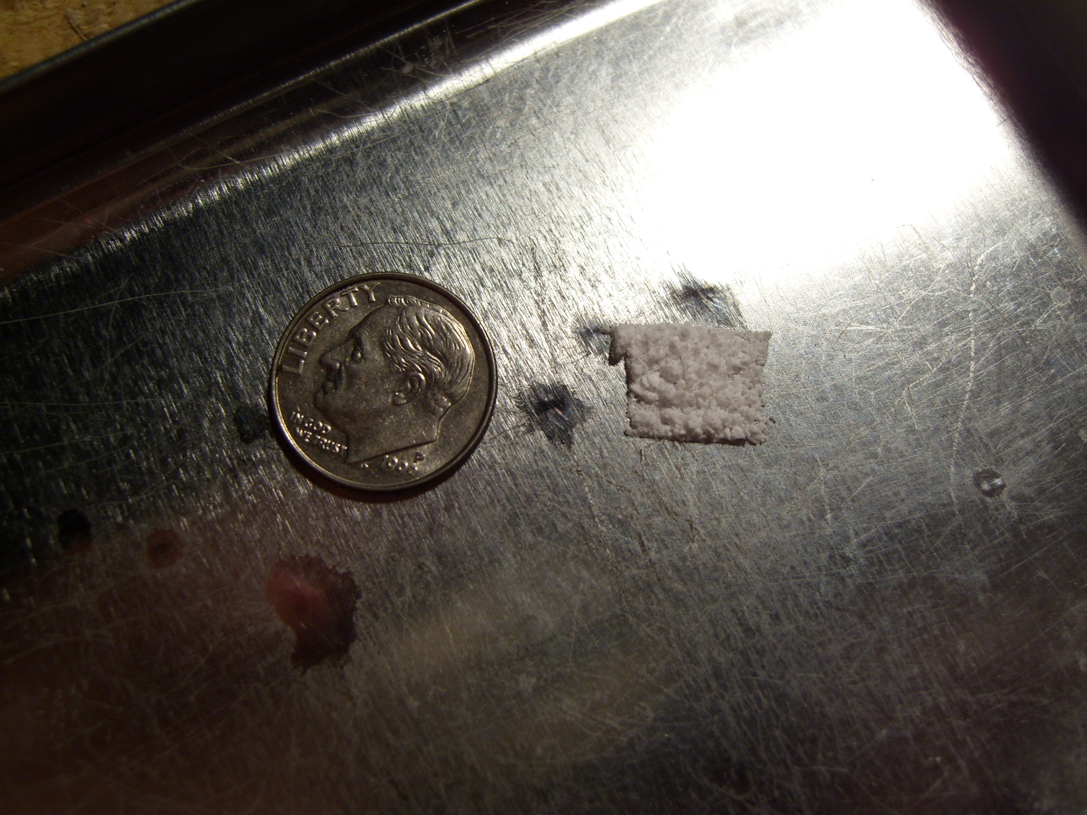52mg of street amphetamines. US Dime for scale.