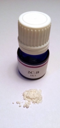 Vial of 2C-B and powder